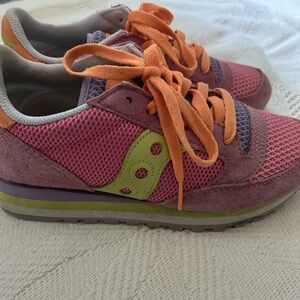 Saucony Pink and Orange Sneakers